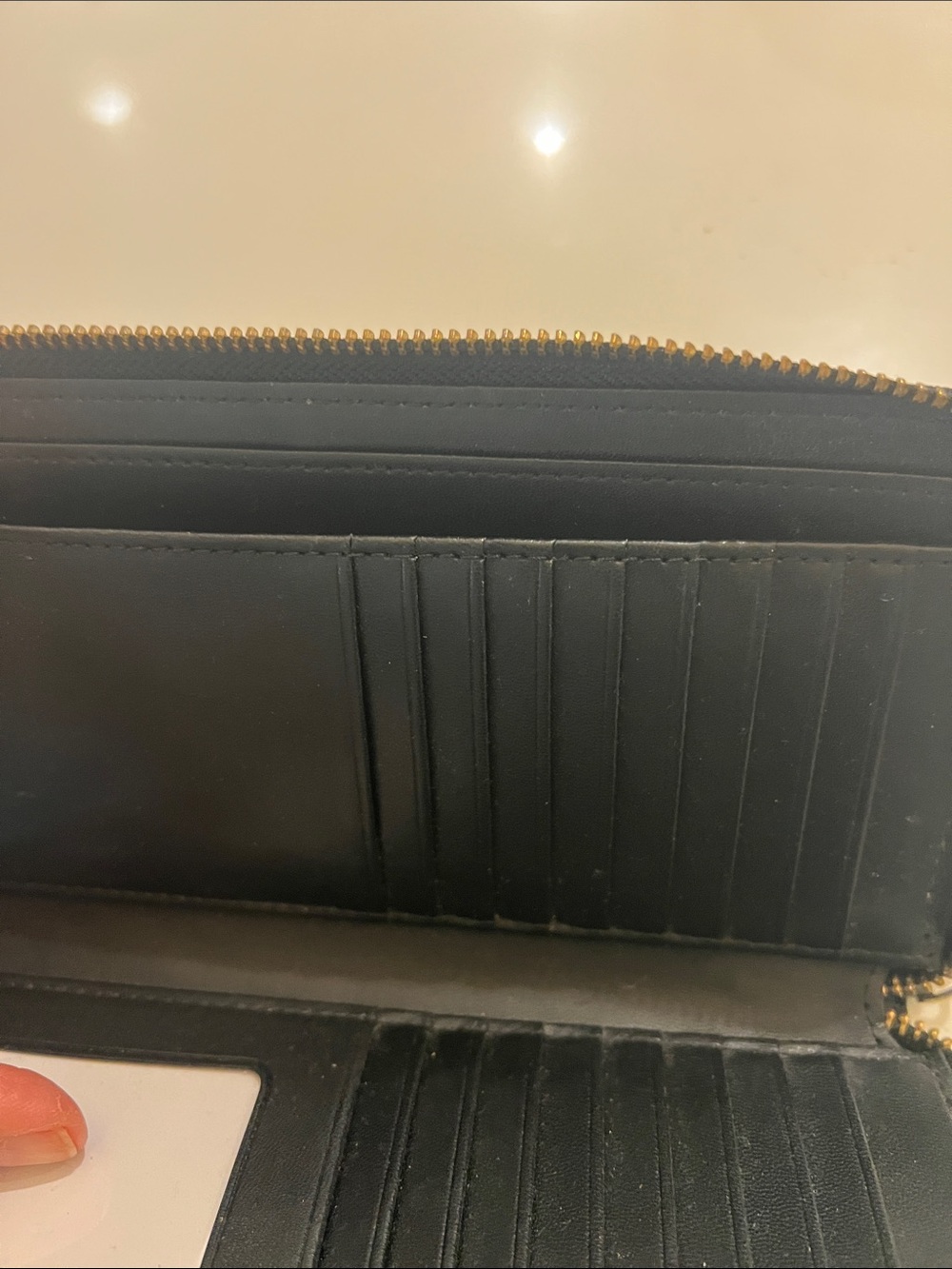 kate spade Black Leather Double-Zip Wallet Wristlet - Picture 6 of 9